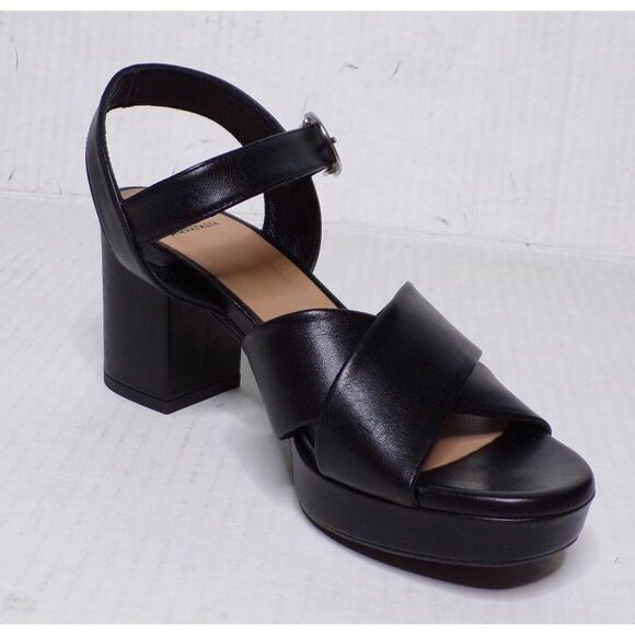 🆕 AQUATALIA Mianna Platform Block Heel Sandal Shoes Black 8 - Picture 6 of 10